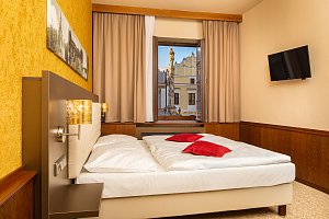 Superior s výhledem na náměstí Hotelu Zlatá hvězda Třeboň