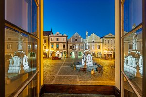 Výhled z pokoje č. 106 Hotelu Zlatá hvězda Třeboň